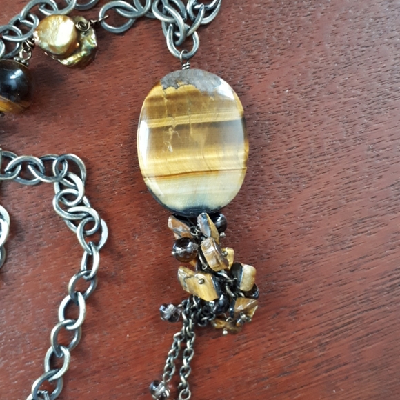 Tiger eye artizan one of a kind necklace - Picture 4 of 5